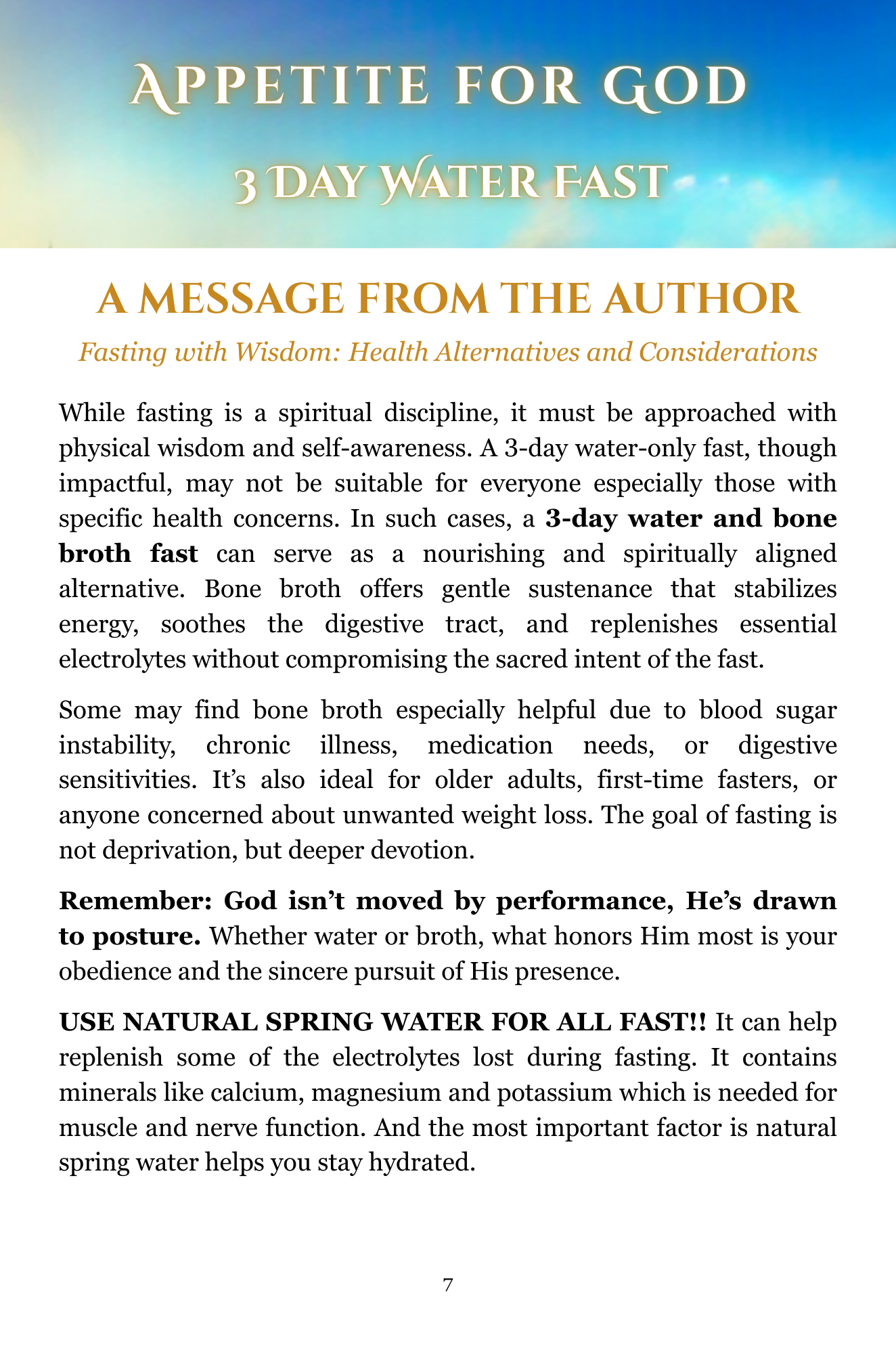 Appetite For God 3 Day Water Fast: A Devotional Guide to God's Presence Amazon Paperback